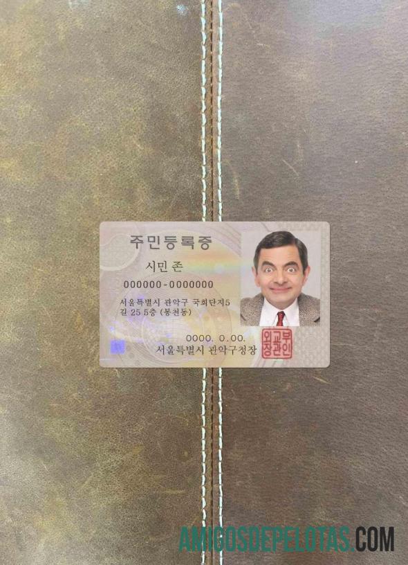 Korea ID Version 2 olhar de foto frente amostra